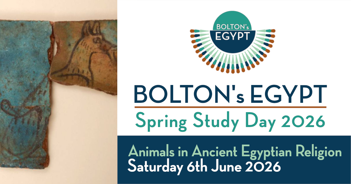 Bolton's Egypt Spring Study Day 2026 Brochure, "Animals in Ancient Egyptian Religion", Saturday 25th April and Saturday 6th June