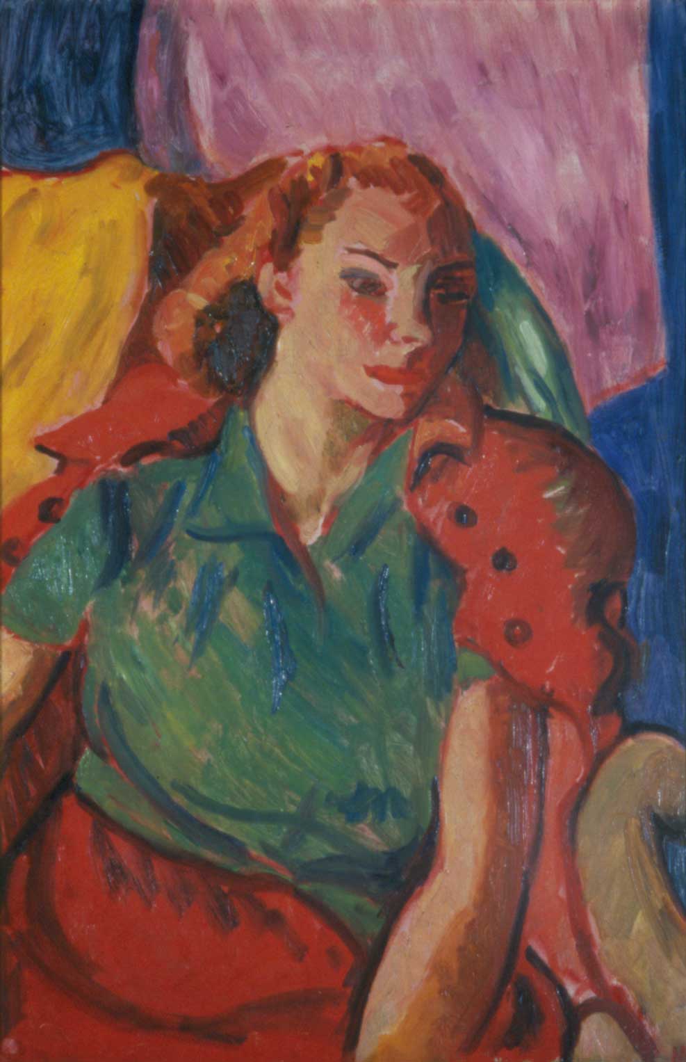 Girl in a Green Blouse