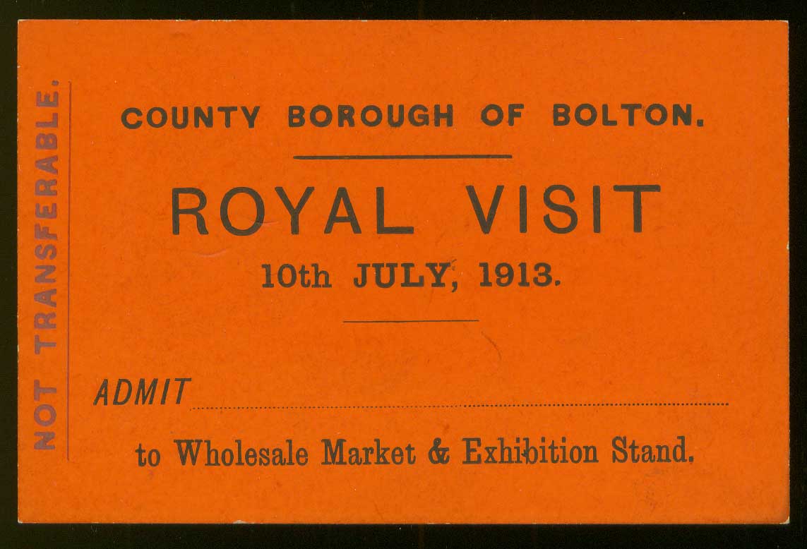Ticket for Prince of Wales visit