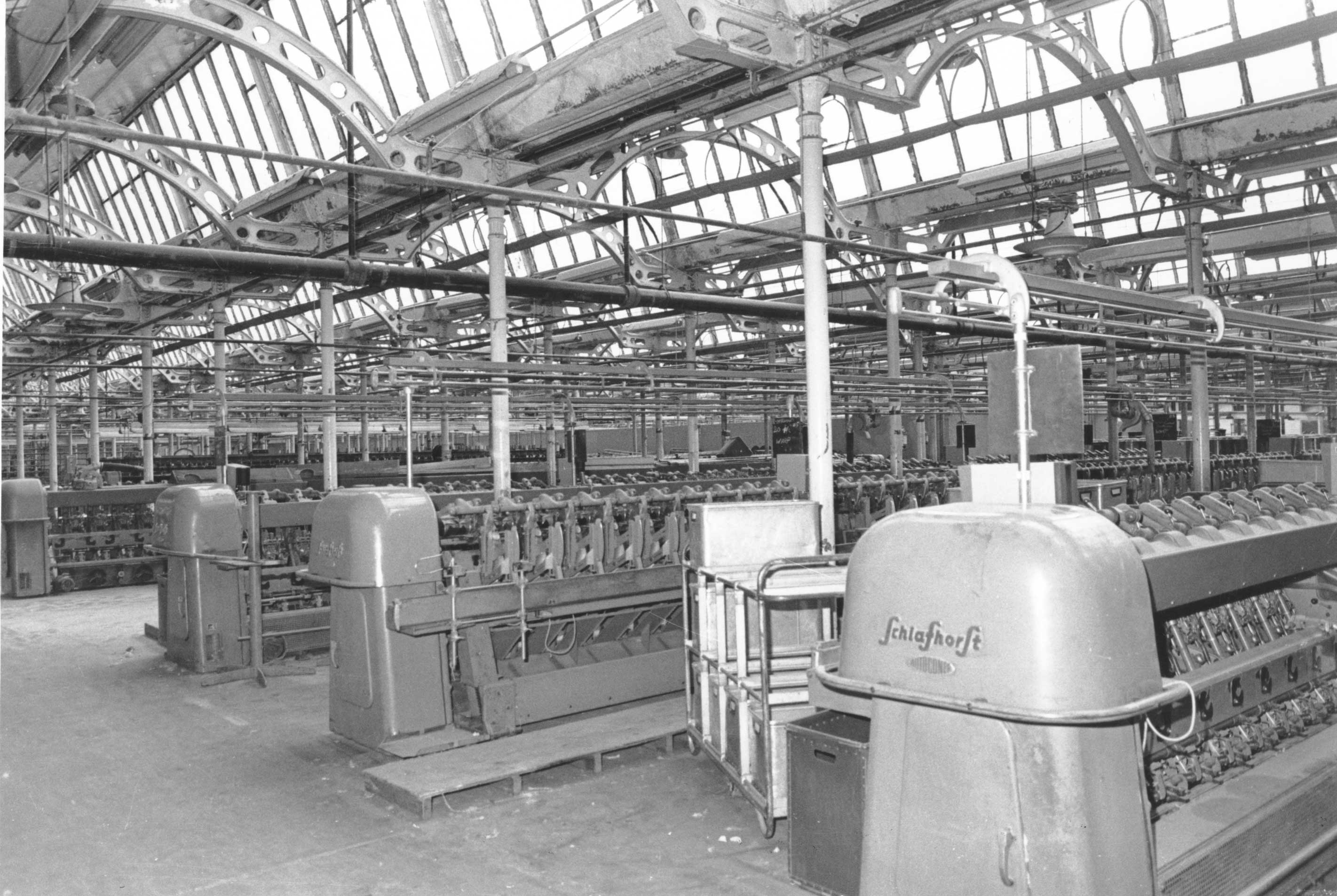 Textile machinery at Sunnyside Mills, 1980