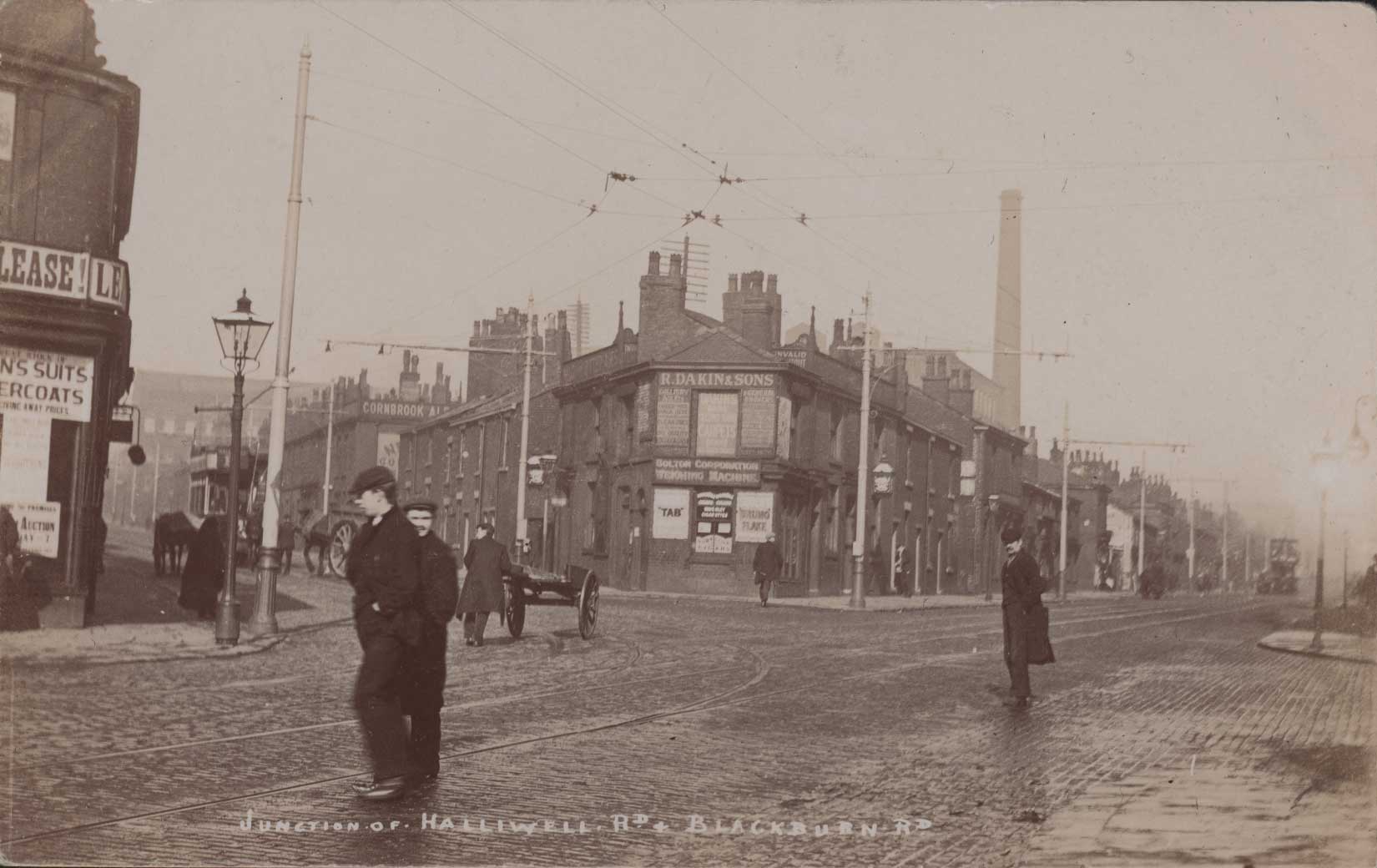 Junction of Halliwell Rd and Blackburn Rd.