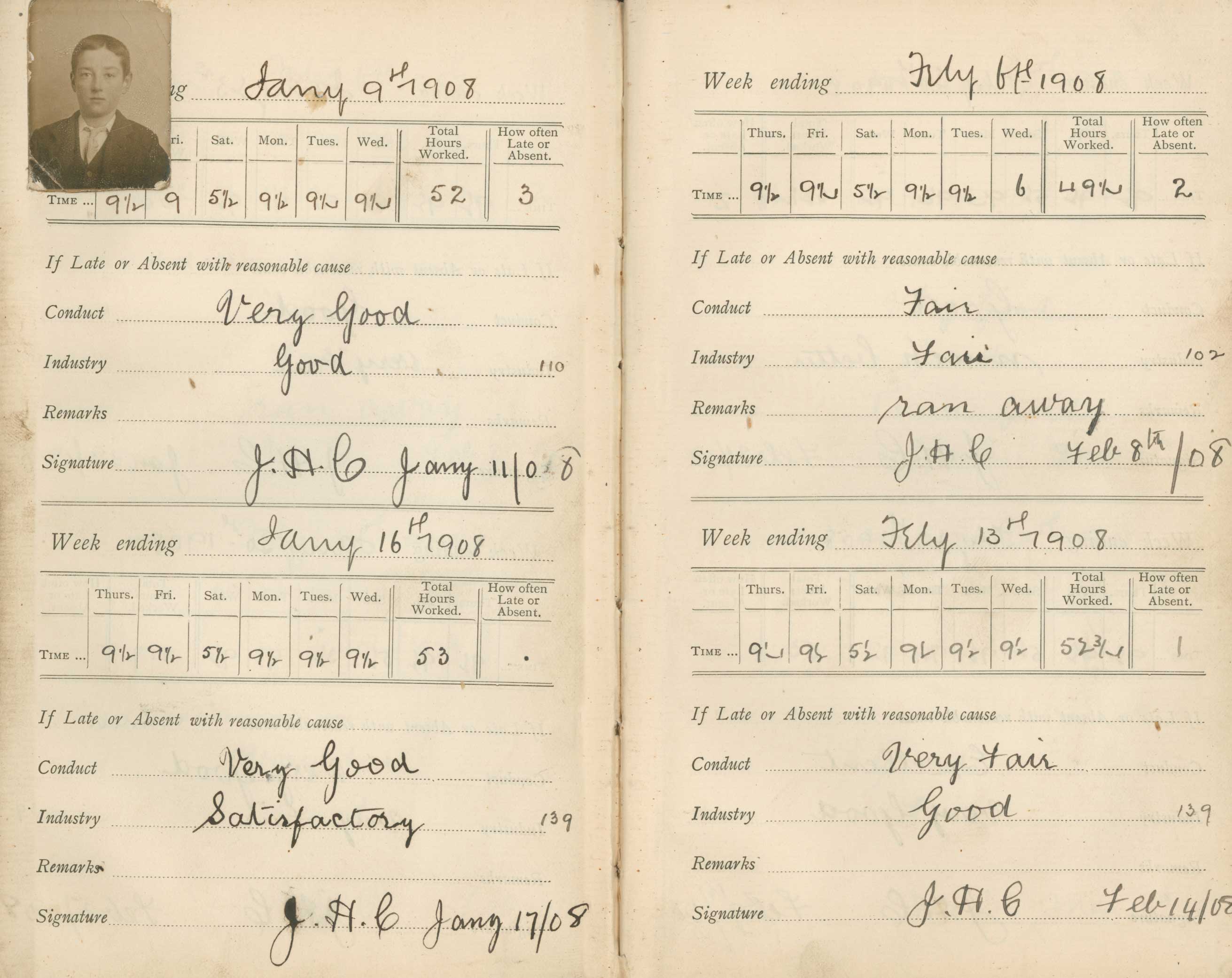 Walter Boardman's record book