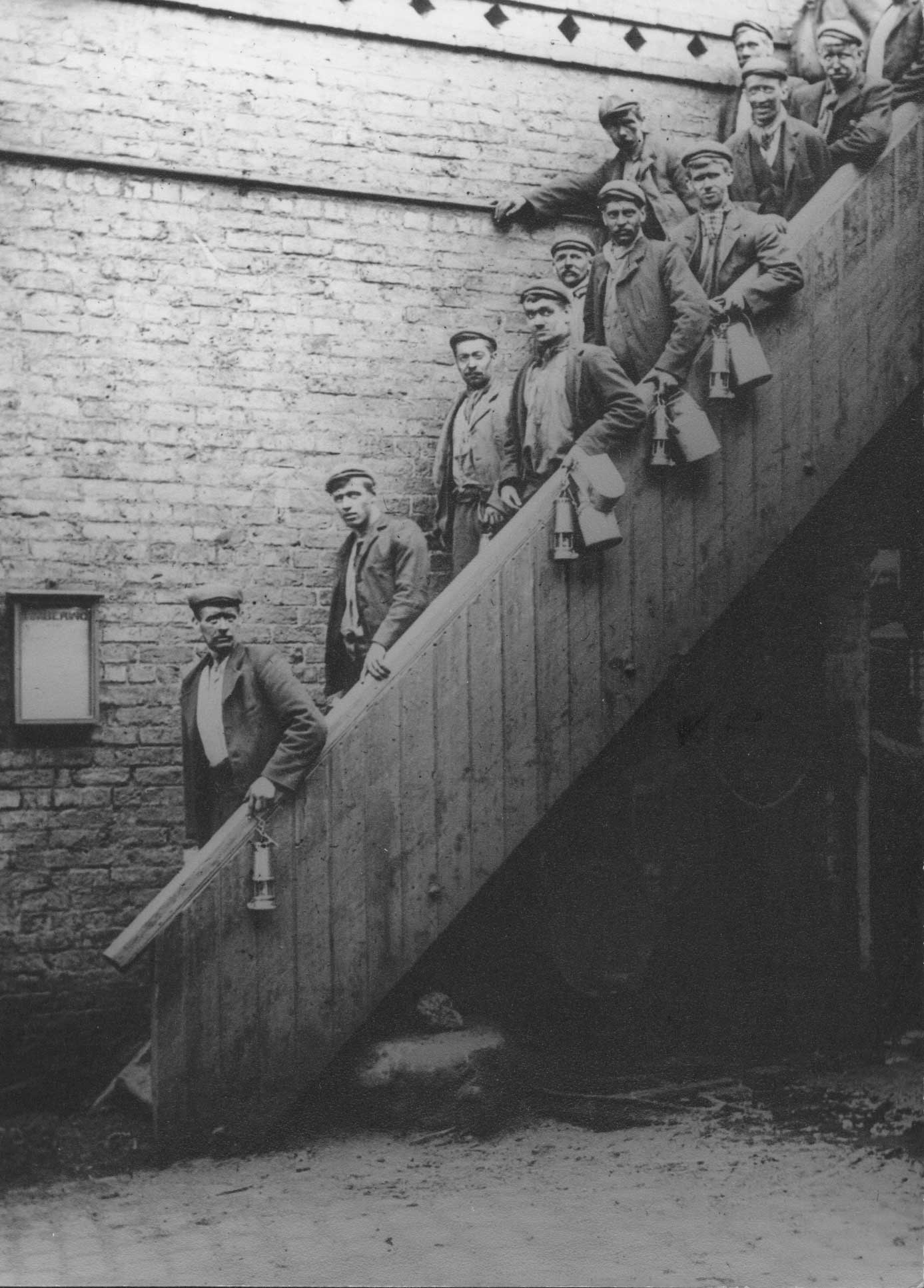Miners at Gibfield Colliery